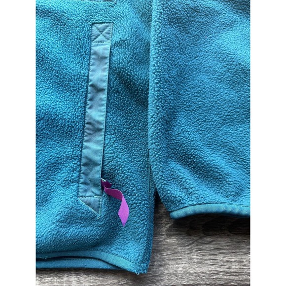 VTG Patagonia Teal Zip-Front Fleece Jacket Size M Made In USA - Picture 4 of 7